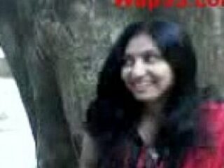 Indian college span caress alfresco